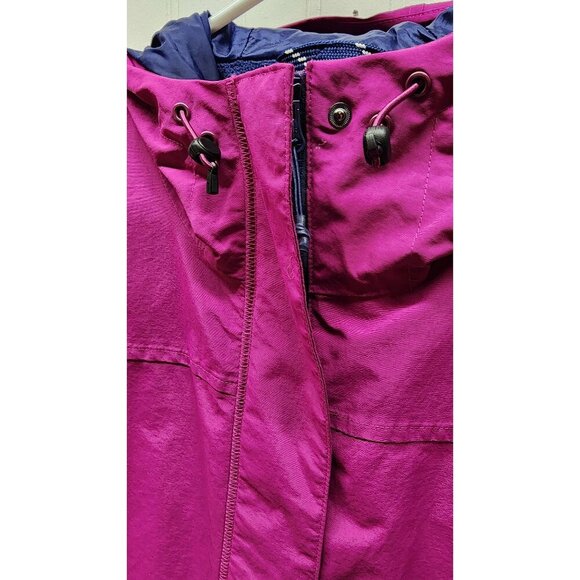 Lands End Womens Squall Hooded Rain Coat Magenta Size XL - Picture 6 of 16